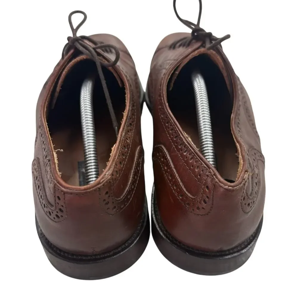 Bostonian Mens Cap Toe Oxford Brown Leather Italian made dress shoes size 11
